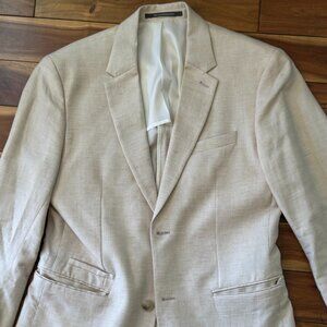 H&M Cream Linen Cotton Suit Jacket 40R